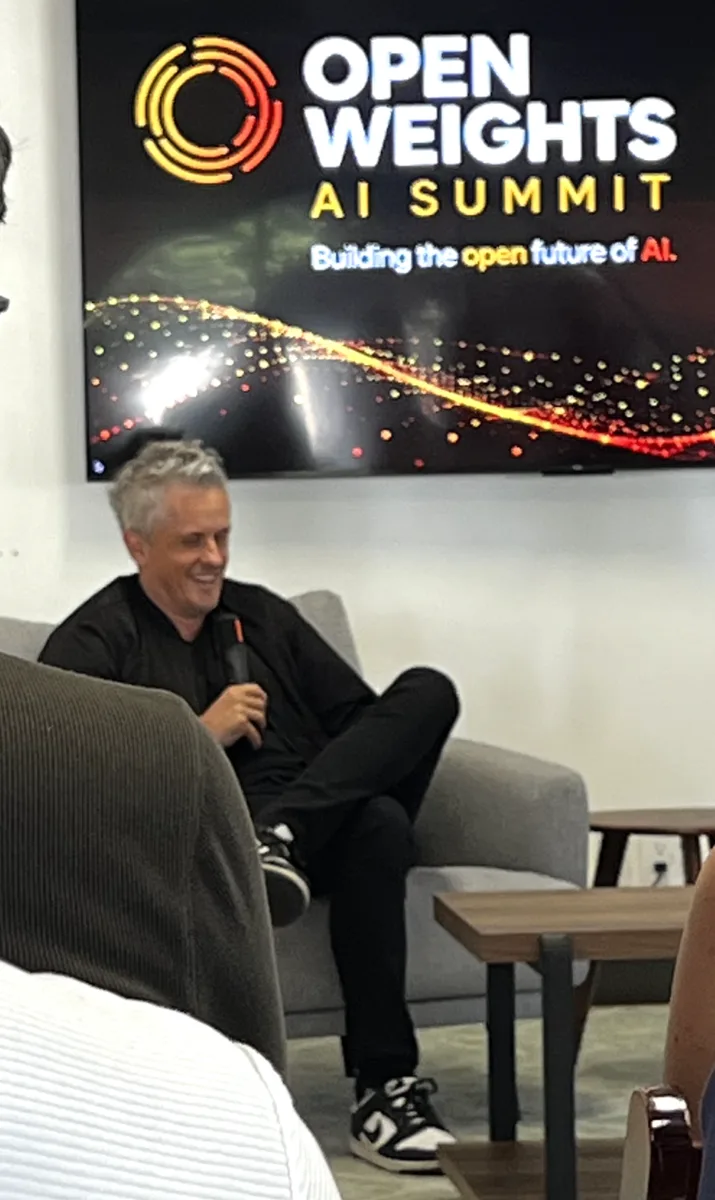 Aaron Levie speaking at the Open Weights AI Summit